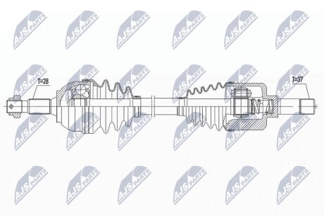 ПОЛУОСЬ NTY NPW-PE-057