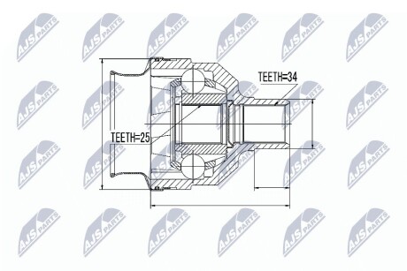 ШАРНИР РАВНЫХ УГЛОВЫХ СКОРОСТЕЙ NTY NPW-PL-025