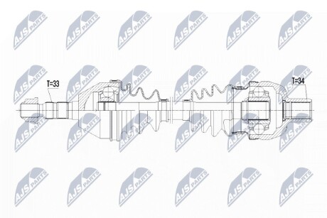 Піввісь передн. права Opel Astra H, Zafira B, 04- NTY NPW-PL-079