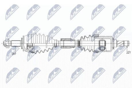 ПОЛУОСЬ NTY NPW-PL-095