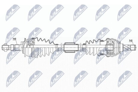 ПОЛУОСЬ NTY NPW-PL-105