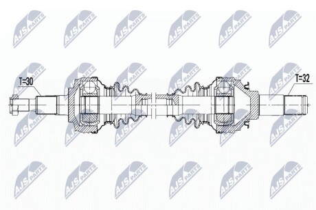 ПОЛУОСЬ NTY NPW-PS-008