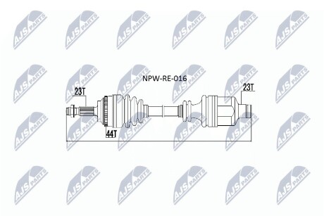 ПОЛУОСЬ NTY NPW-RE-016