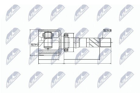 ШАРНИР РАВНЫХ УГЛОВЫХ СКОРОСТЕЙ NTY NPW-RE-044