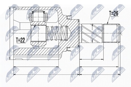 ШАРНИР РАВНЫХ УГЛОВЫХ СКОРОСТЕЙ NTY NPW-RE-050