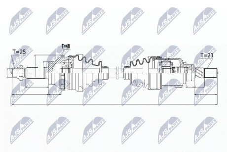 ПОЛУОСЬ NTY NPW-RE-052