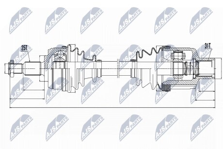 ПОЛУОСЬ NTY NPW-RE-054