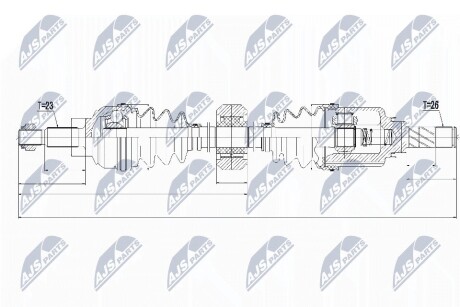 ПОЛУОСЬ NTY NPW-RE-056