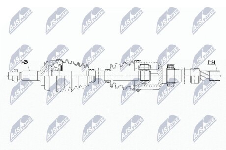 ПОЛУОСЬ NTY NPW-RE-058