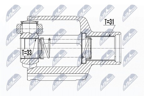 ШАРНИР РАВНЫХ УГЛОВЫХ СКОРОСТЕЙ NTY NPW-RE-060