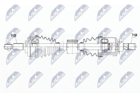 ПОЛУОСЬ NTY NPW-RE-061