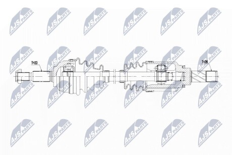 ПОЛУОСЬ NTY NPW-RE-063