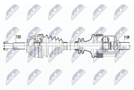 ПОЛУОСЬ NTY NPW-RE-105