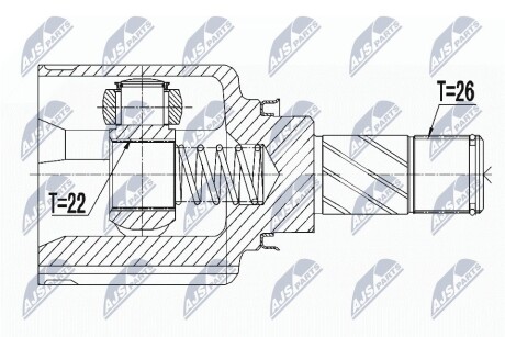 ШАРНИР РАВНЫХ УГЛОВЫХ СКОРОСТЕЙ NTY NPW-RE-123