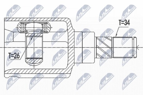 ШАРНИР РАВНЫХ УГЛОВЫХ СКОРОСТЕЙ NTY NPW-RE-125