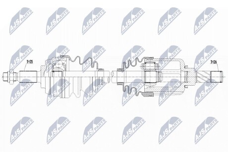 ПОЛУОСЬ NTY NPW-RE-146