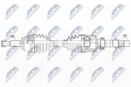 ПОЛУОСЬ NTY NPW-RE-162