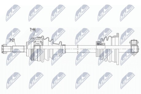 ПОЛУОСЬ NTY NPW-RE-165