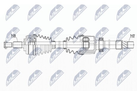 ПОЛУОСЬ NTY NPW-RE-167 (фото 1)