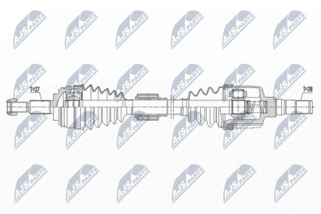 ПОЛУОСЬ NTY NPW-RE-182