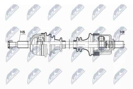 ПОЛУОСЬ NTY NPW-RE-200