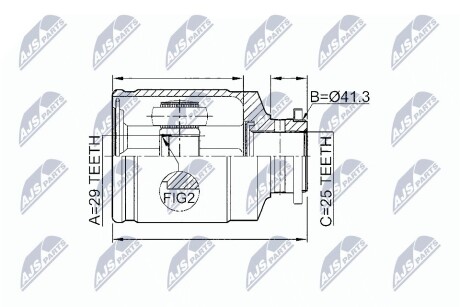 ШАРНИР РАВНЫХ УГЛОВЫХ СКОРОСТЕЙ NTY NPW-SB-011