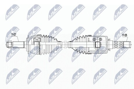 ПОЛУОСЬ NTY NPW-SB-015