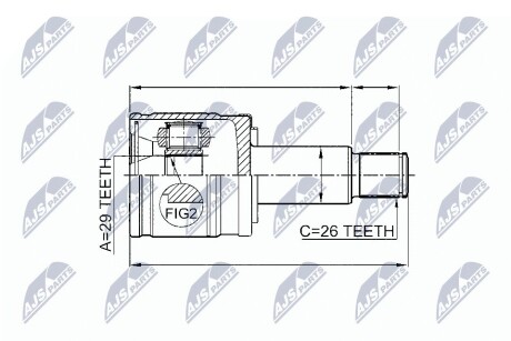 ШАРНИР РАВНЫХ УГЛОВЫХ СКОРОСТЕЙ NTY NPW-SU-005