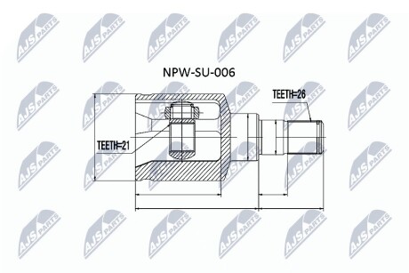 ШАРНИР РАВНЫХ УГЛОВЫХ СКОРОСТЕЙ NTY NPW-SU-006