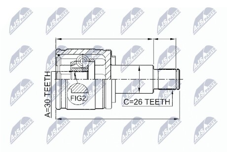 ШАРНИР РАВНЫХ УГЛОВЫХ СКОРОСТЕЙ NTY NPW-SU-009