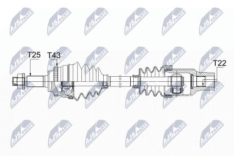 ПОЛУОСЬ NTY NPW-SU-025