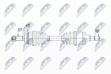 ПОЛУОСЬ NTY NPW-SU-029