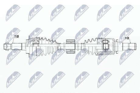 ПОЛУОСЬ NTY NPW-SU-044