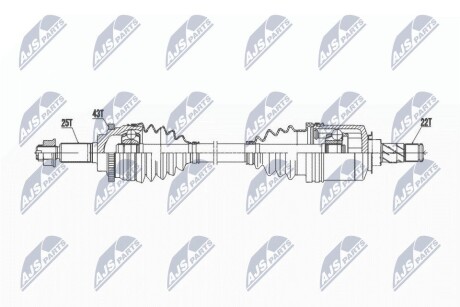 ПОЛУОСЬ NTY NPW-SU-050