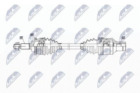 ПОЛУОСЬ NTY NPW-SU-052 (фото 1)