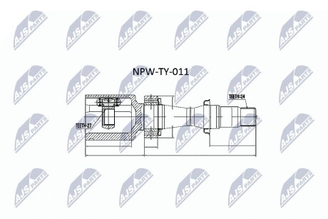 ШАРНИР РАВНЫХ УГЛОВЫХ СКОРОСТЕЙ NTY NPW-TY-011