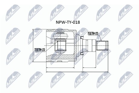 ШАРНИР РАВНЫХ УГЛОВЫХ СКОРОСТЕЙ NTY NPW-TY-018