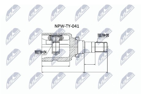 ШАРНИР РАВНЫХ УГЛОВЫХ СКОРОСТЕЙ NTY NPW-TY-041