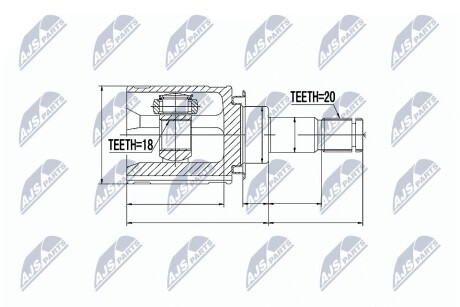 ШАРНИР РАВНЫХ УГЛОВЫХ СКОРОСТЕЙ NTY NPW-TY-052