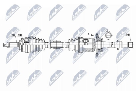 ПОЛУОСЬ NTY NPW-TY-075