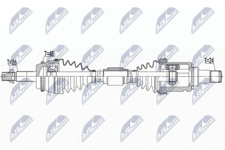 ПОЛУОСЬ NTY NPW-TY-172