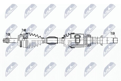 ПОЛУОСЬ NTY NPW-TY-173