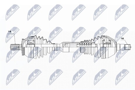 ПОЛУОСЬ NTY NPW-VV-017