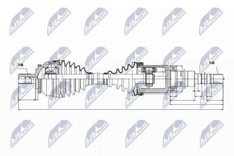 ПОЛУОСЬ NTY NPW-VV-020