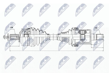 ПОЛУОСЬ NTY NPW-VV-021