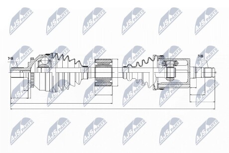 ПОЛУОСЬ NTY NPW-VV-028