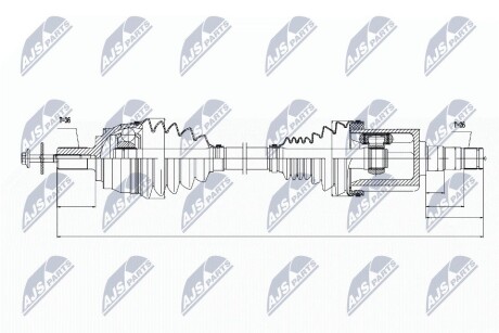 ПОЛУОСЬ NTY NPW-VV-030