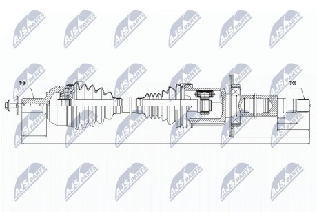 ПОЛУОСЬ NTY NPW-VV-032