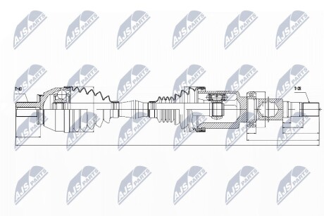 ПОЛУОСЬ NTY NPW-VV-034