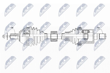 ПОЛУОСЬ NTY NPW-VV-040